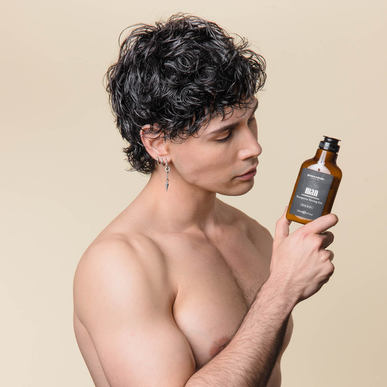 Man Transparent Shaving Gel